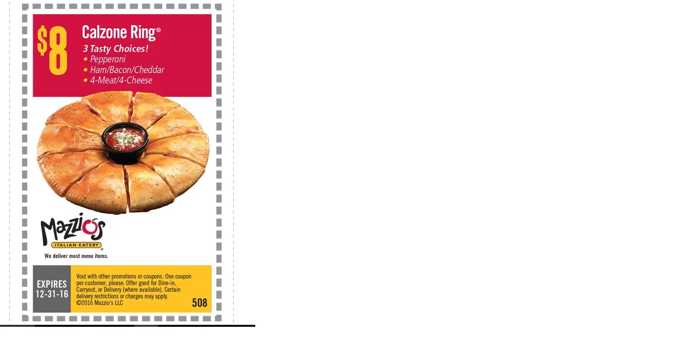 Mazzios coupon code