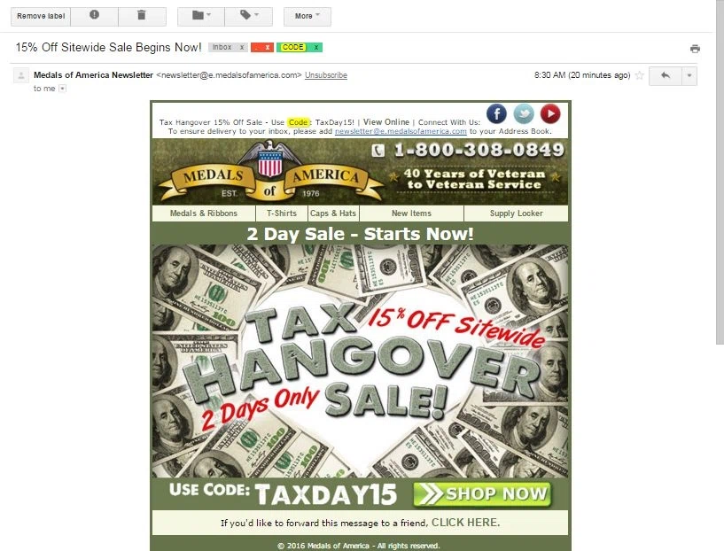 Medals of america coupon code