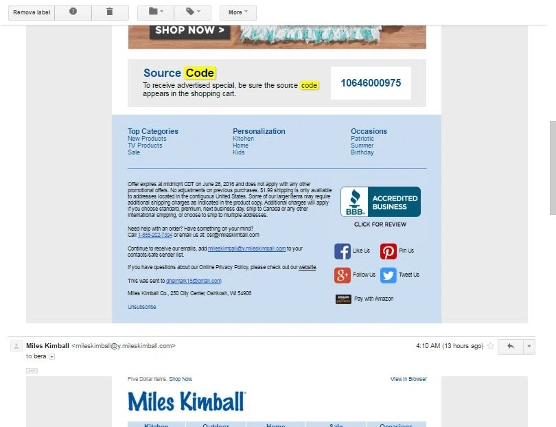 Miles kimball coupon code