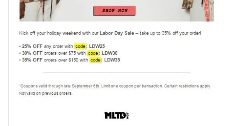 Mltd coupon 25