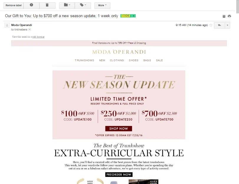 Moda operandi coupon code