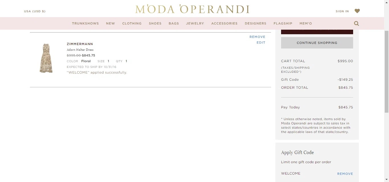 Moda operandi coupon code