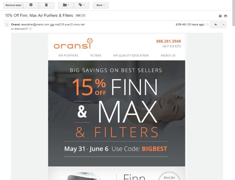 Oransi coupon code