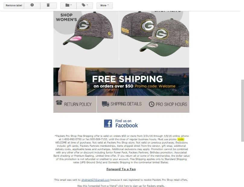 Please help us verify your access request Updated the best Packers Pro Shop coupons, coupon codes and promo codes for December You can find the best Packers Pro Shop promo codes and Packers Pro Shop coupon codes in December for savings money when shoping at online store Packers Pro Shop.