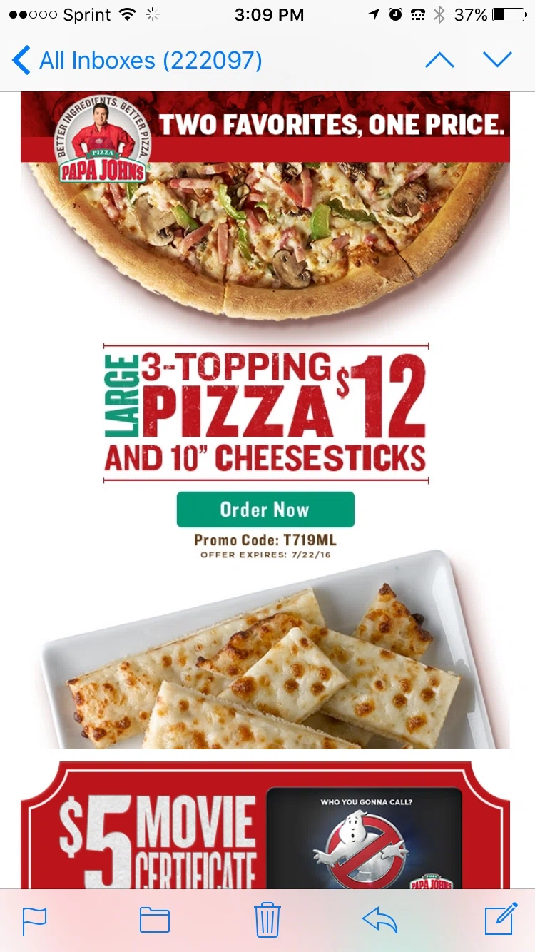 papa johns coupon free cheese sticks