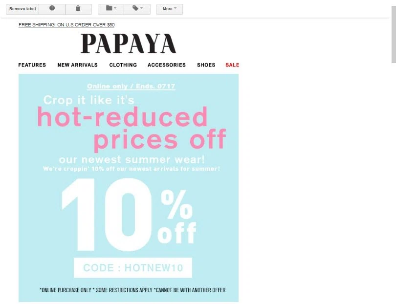 Papaya coupon code