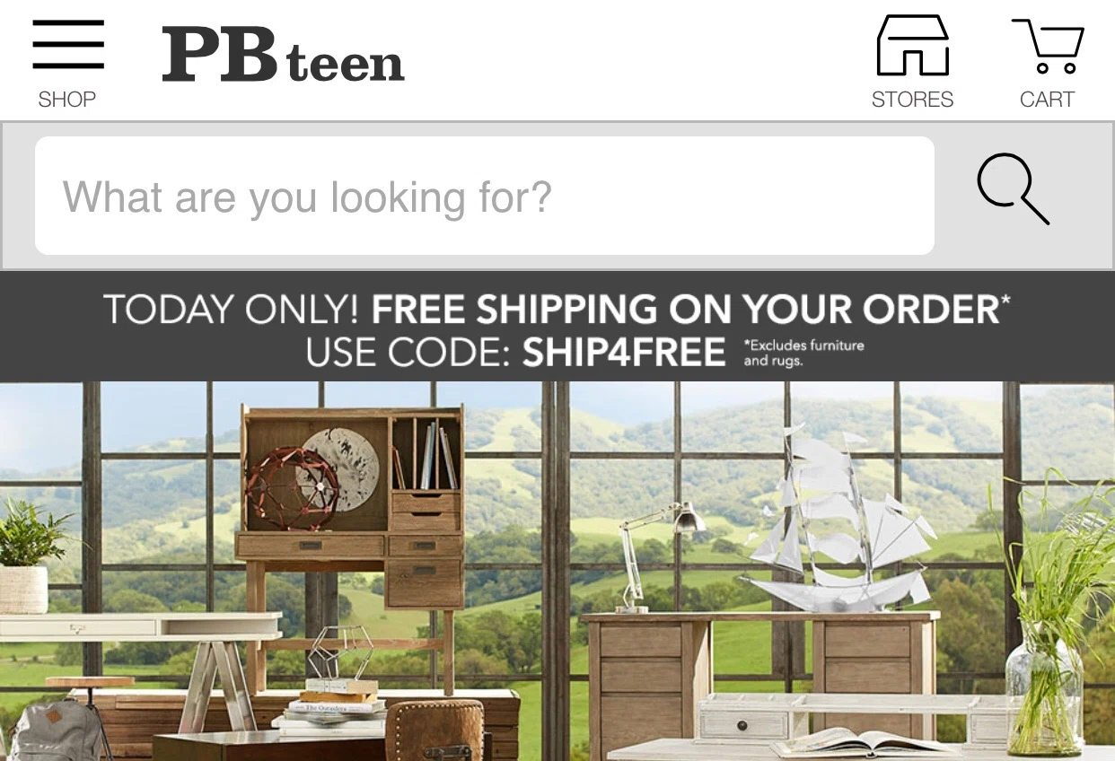 Pbteen coupons codes free shipping