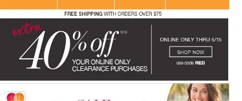 Peebles coupons 40