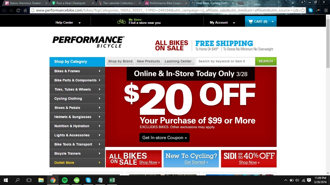 performance bicycle coupon