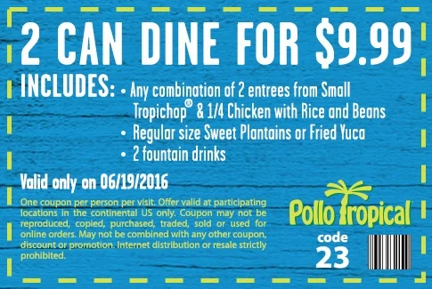 Pollo tropical coupon code