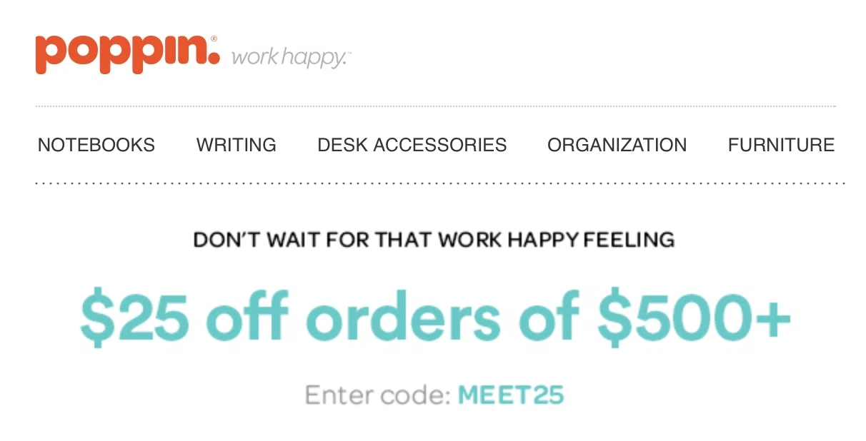 Poppin coupon code