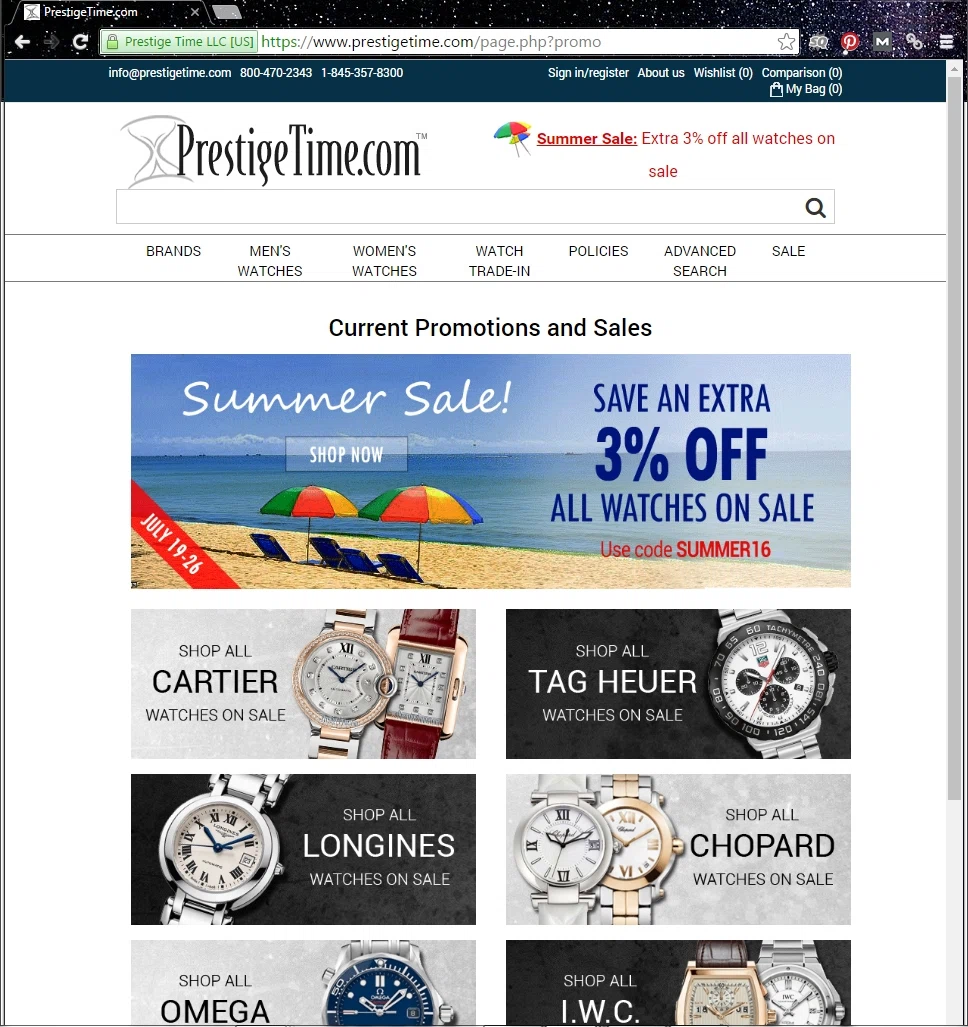 Prestige coupon code