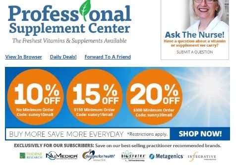 Offers Related To Professional Supplement Center Coupon Professional Supplement Center coupon Good for 15% off sale + FREE Shipping for any sized order If you love to test your physical aptitudes to the limit and test your survival skills in the wild, make sure first your body is up to the challenge!