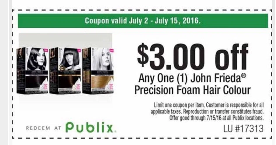 John frieda foam hair color coupon canada