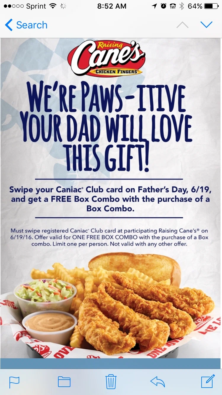 raising canes restaurant coupons
