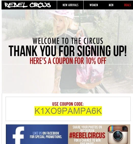 Rebel circus coupon code