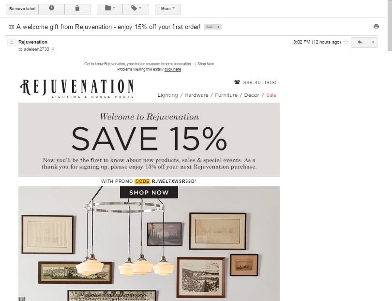 Rejuvenation coupon code