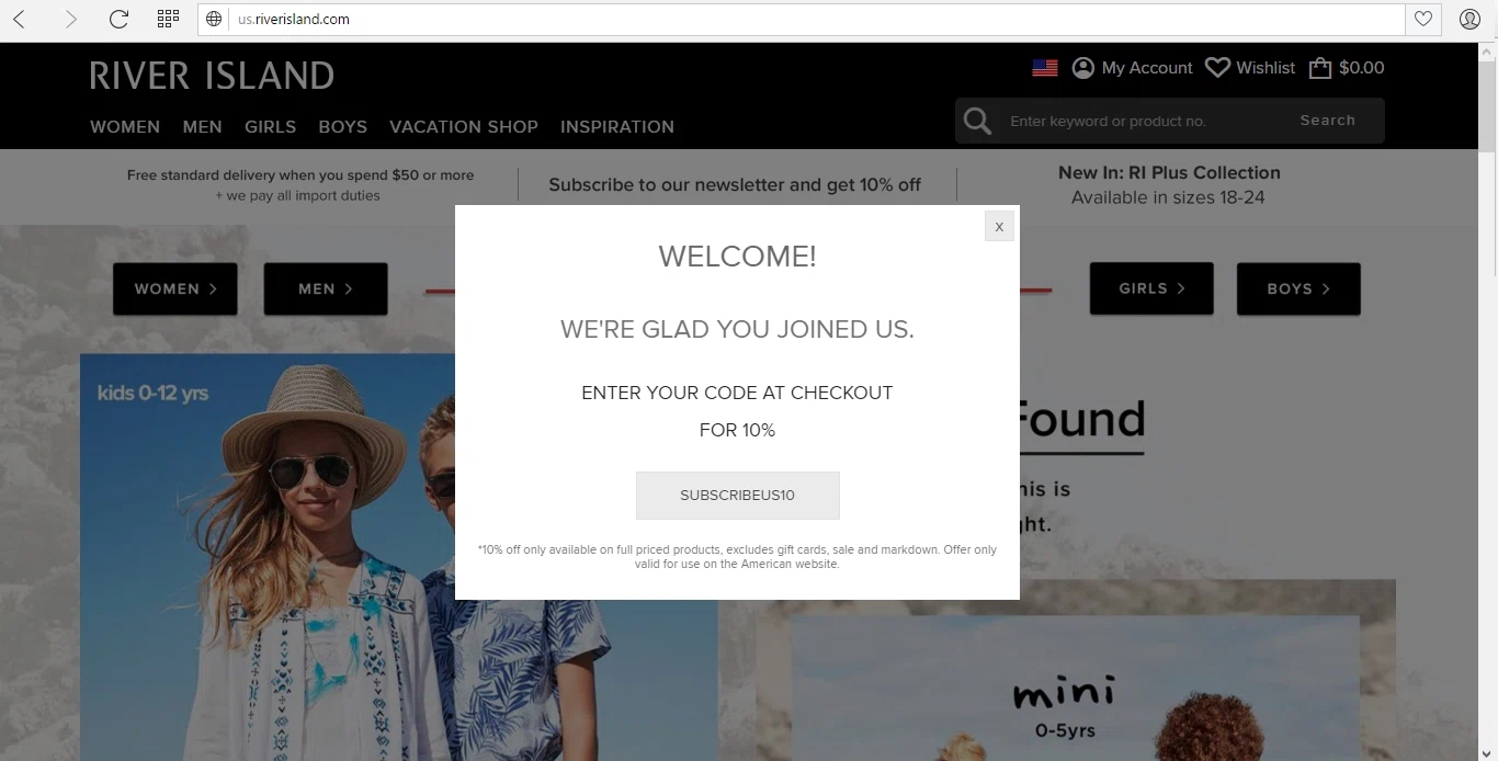 River island coupon code