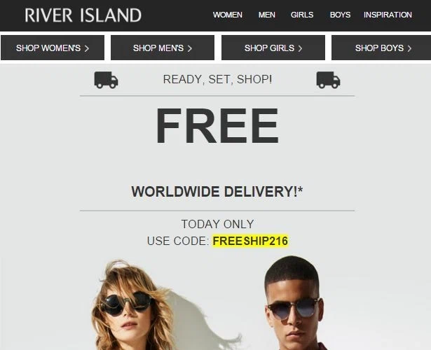 River island coupon code