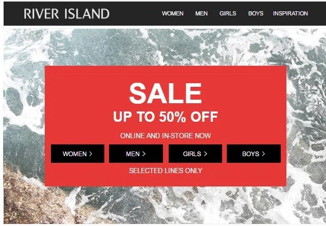 River island coupon code