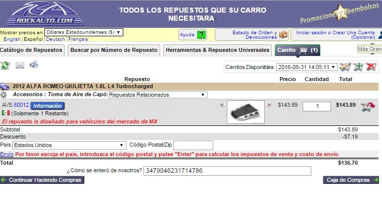 Www rockauto com coupons