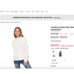 Coasting Ahead Split Back Hooded Sweatershirt