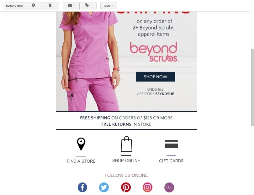 Coupon code for scrubs and beyond