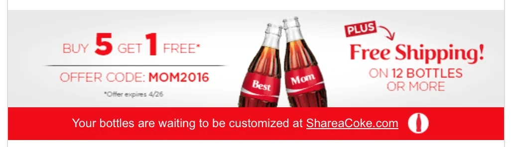 Share a coke coupon code