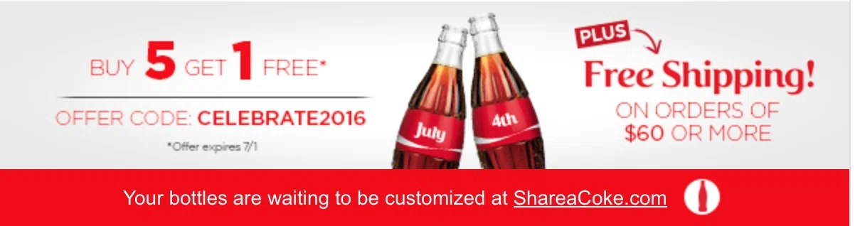Share a coke coupon code