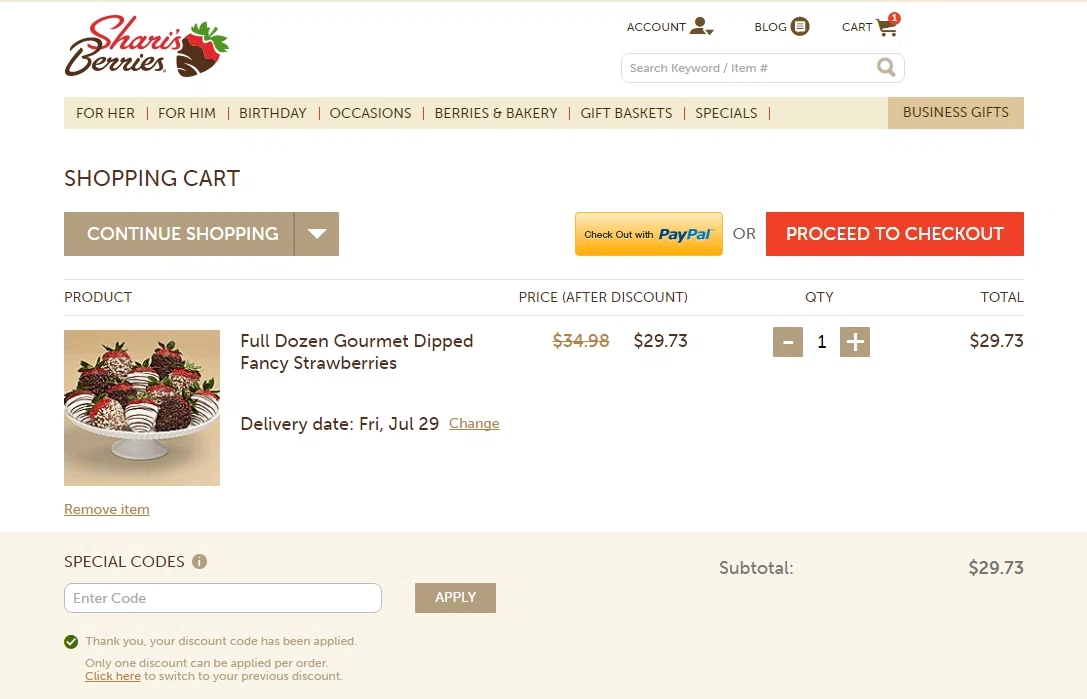 Shari berries coupon code