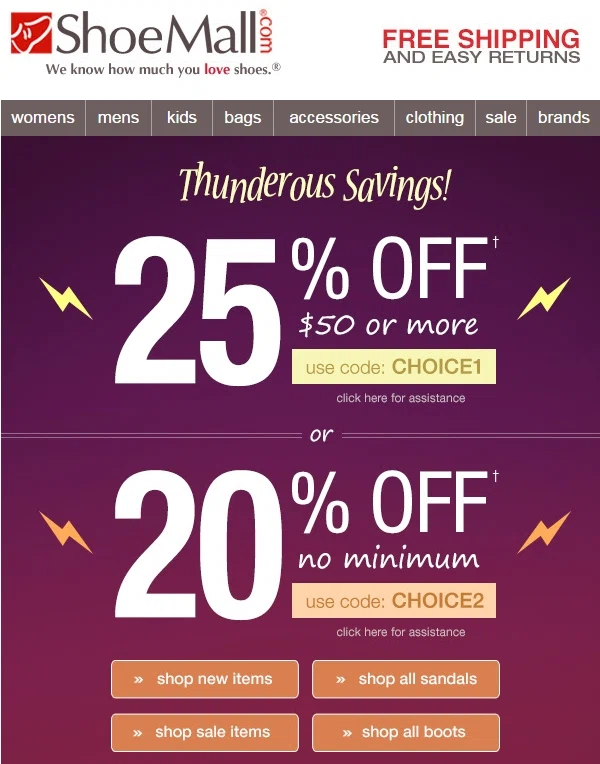 Shoemall coupon code