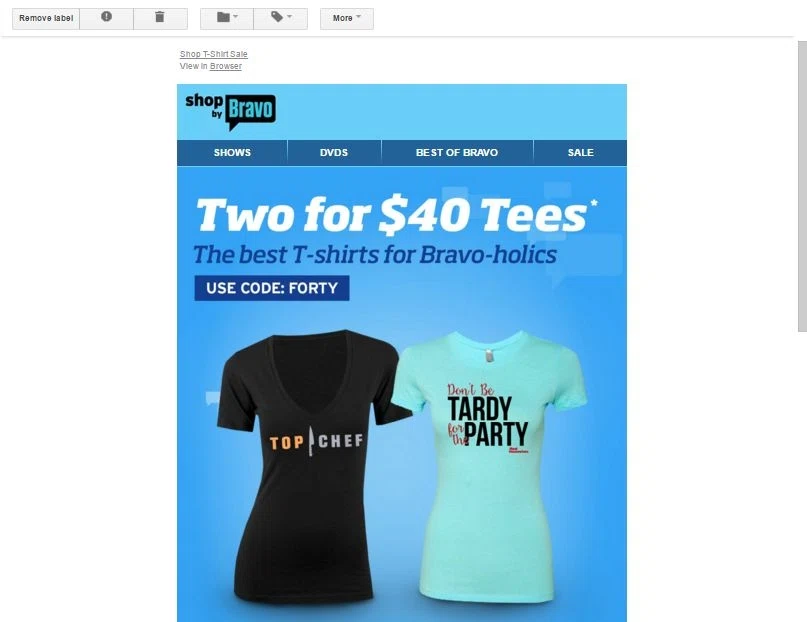 Bravo coupon code