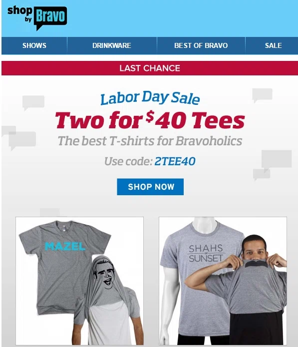 Bravo coupon code