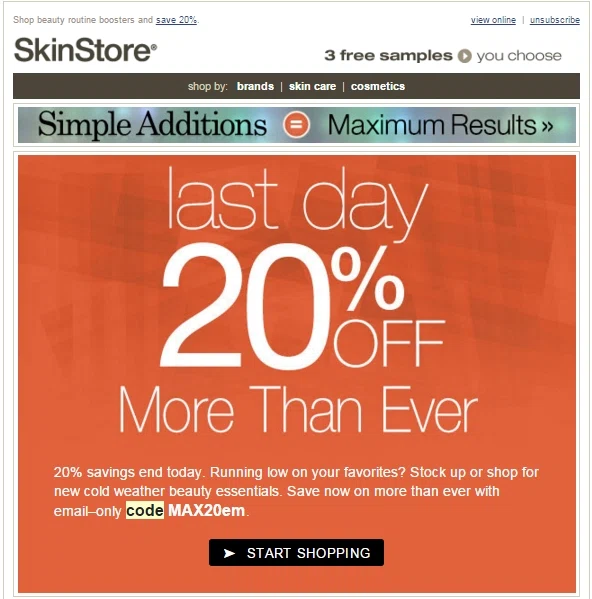 Skinstore coupon code