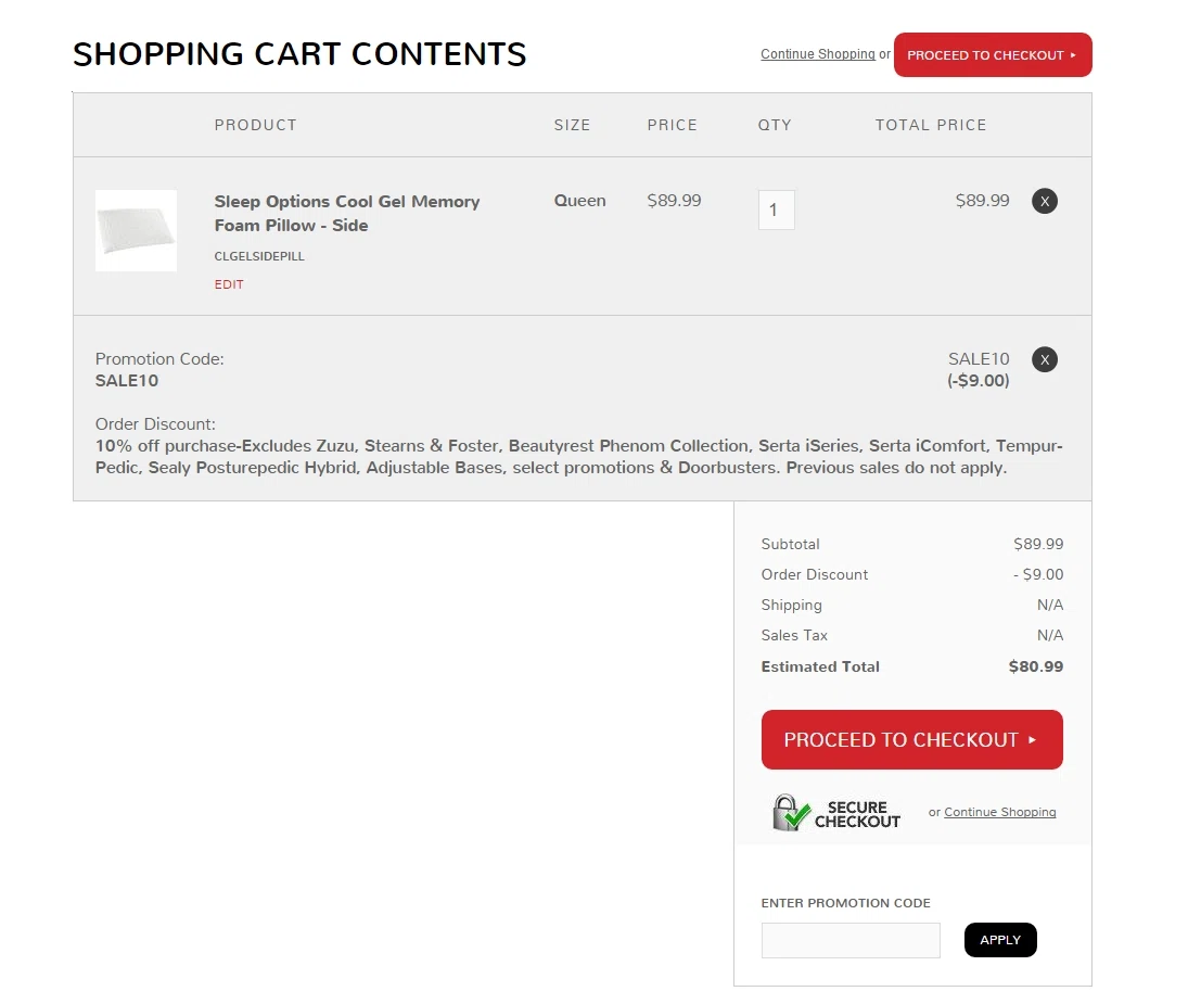Sleepys coupon code