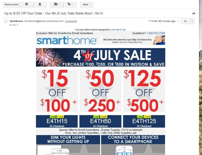 Smarthome coupon code