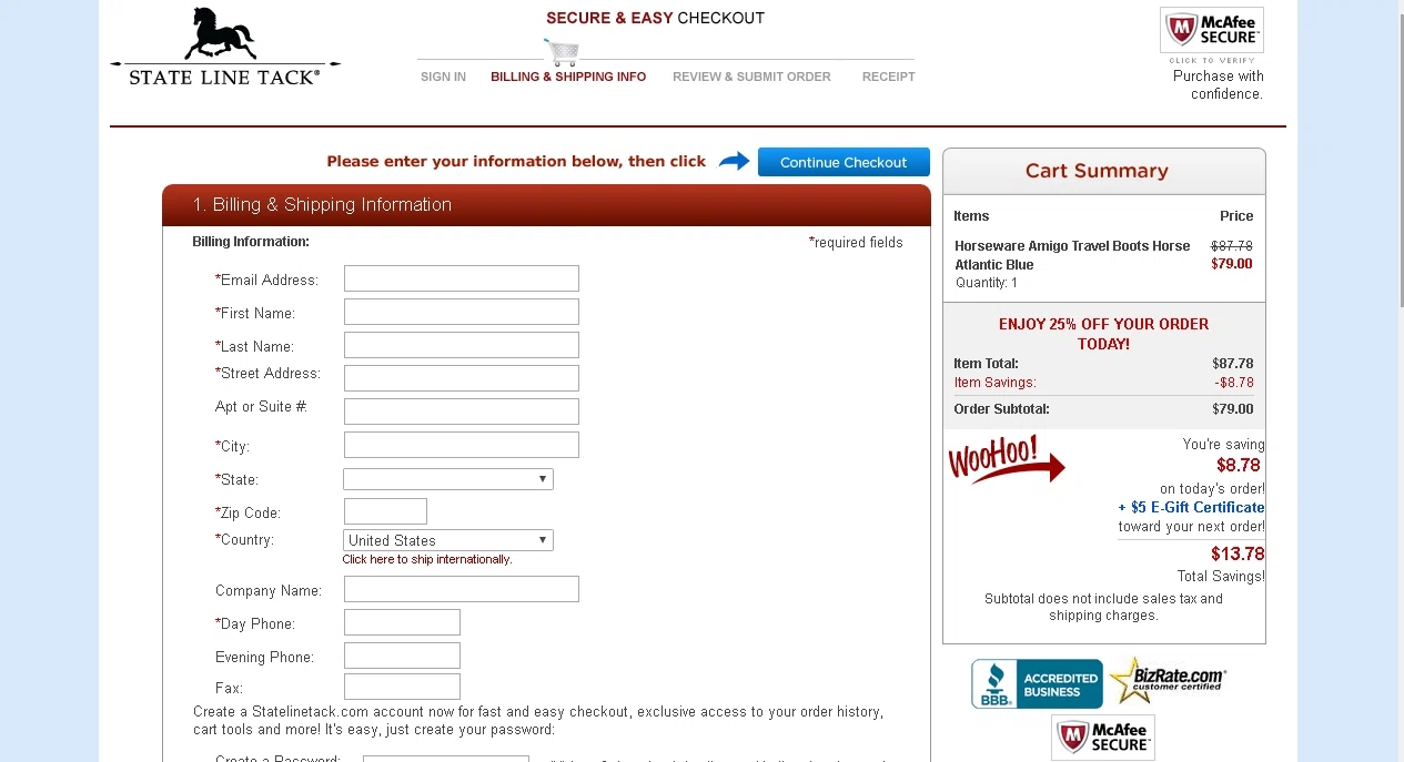 State line tack discount coupon code