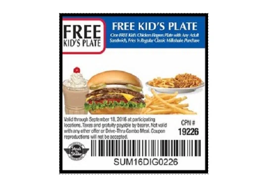 Free Kid's Plate at Steak 'N Shake | Dealspotr