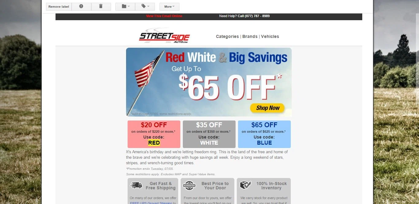 Streetsideauto coupon 2018