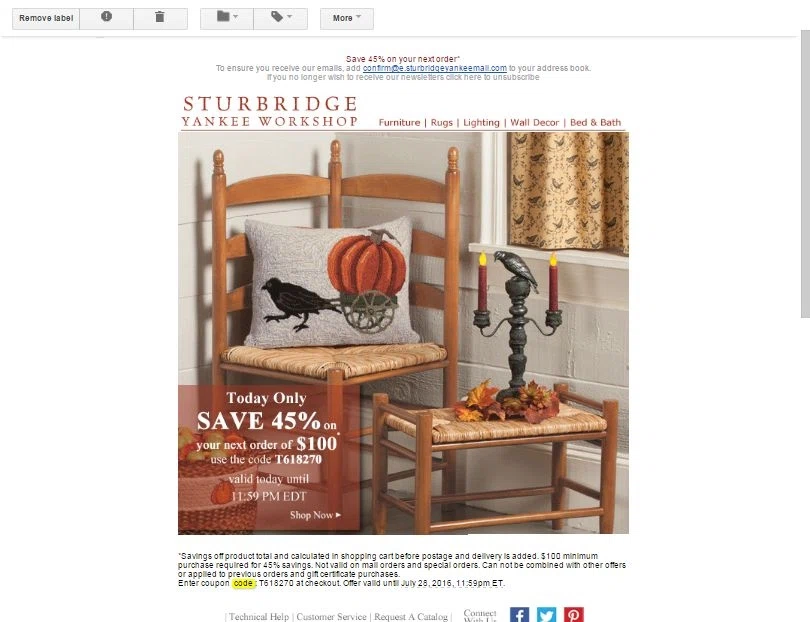 Heritage hampers discount coupon