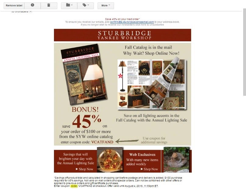 Sturbridge yankee workshop coupons