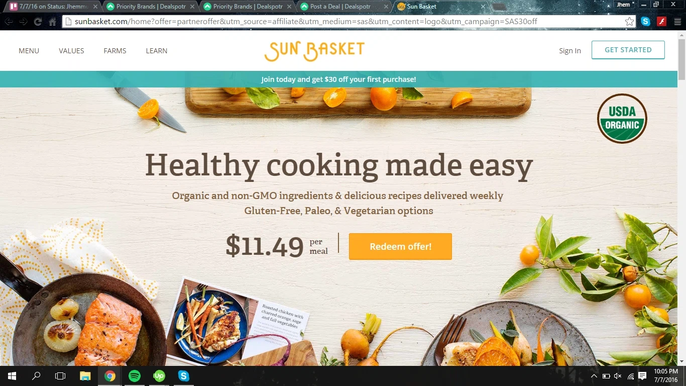 Sun basket coupon code