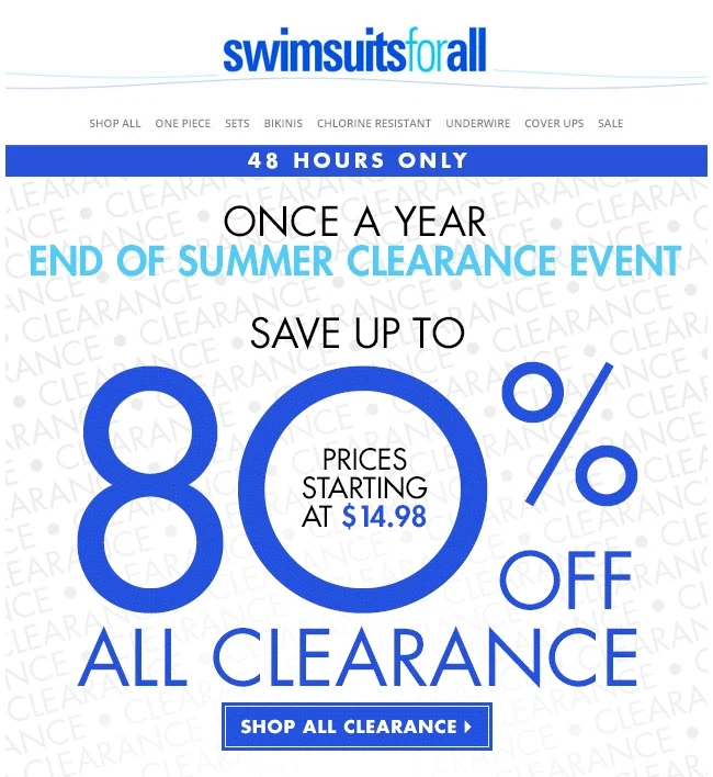 Swimsuitsforall coupon code
