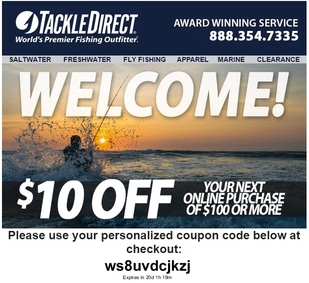 Tackledirect coupon code Tackle Direct Promo Codes for November, Save with 13 active Tackle Direct promo codes, coupons, and free shipping deals. 🔥 Today's Top Deal: Free Economy Shipping on Orders $99 or More. On average, shoppers save $49 using Tackle Direct coupons from steam-key.gq