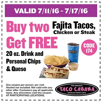 Taco cabana coupon code