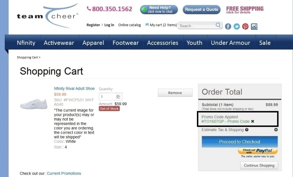 Cheer deals coupon code