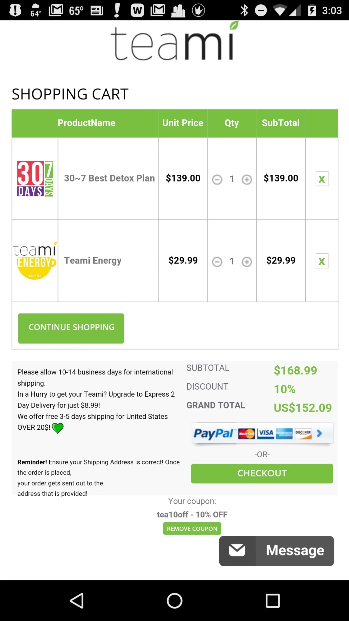 Teami coupon code