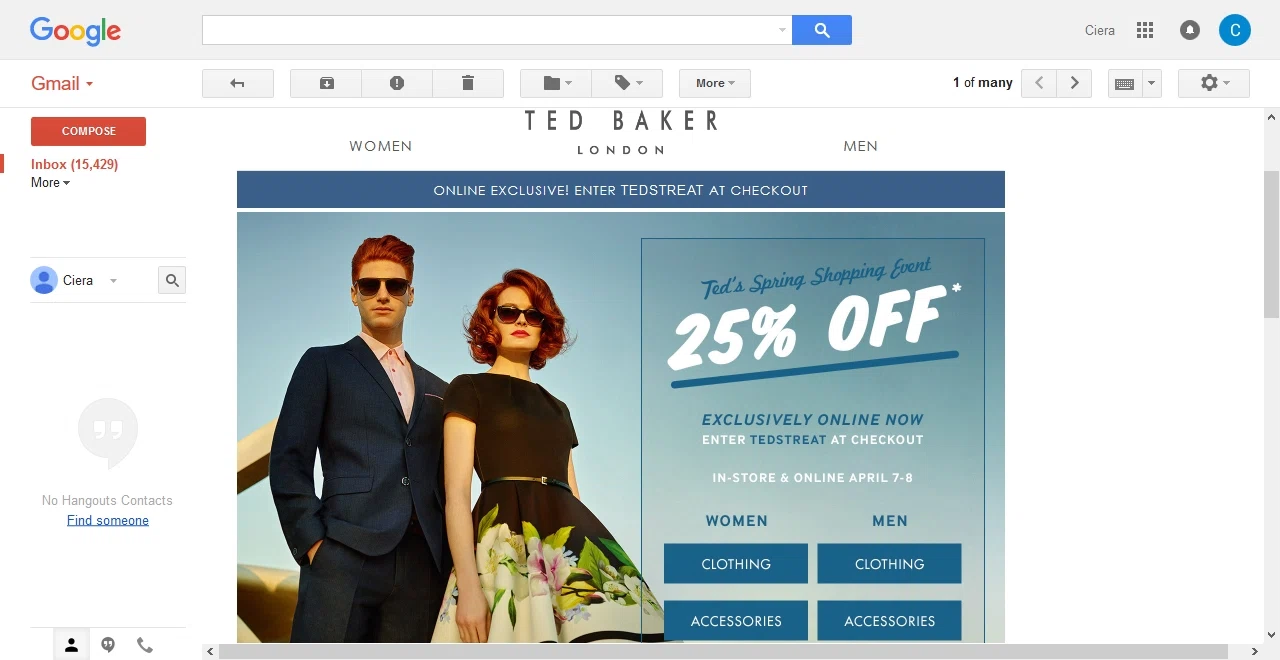 Ted baker coupon code
