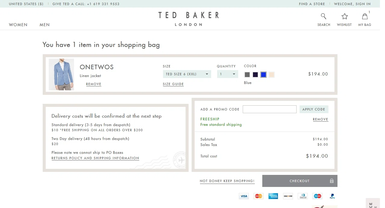 Ted baker coupon code