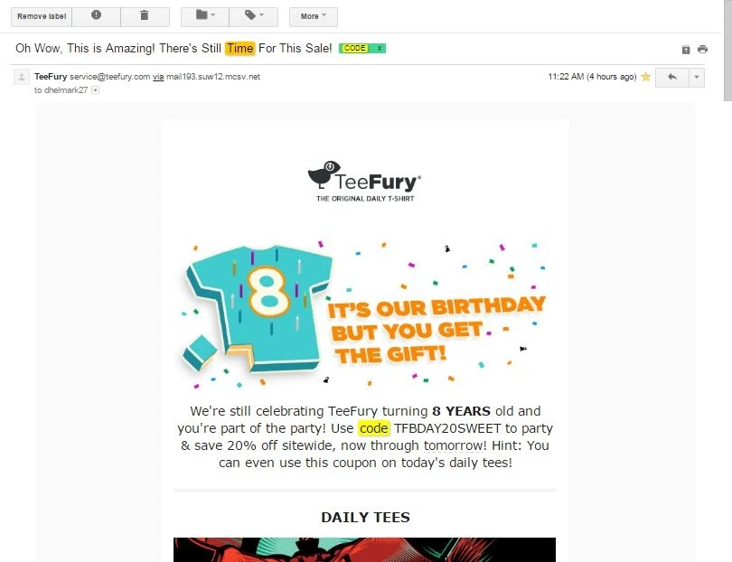 Teefury coupon code